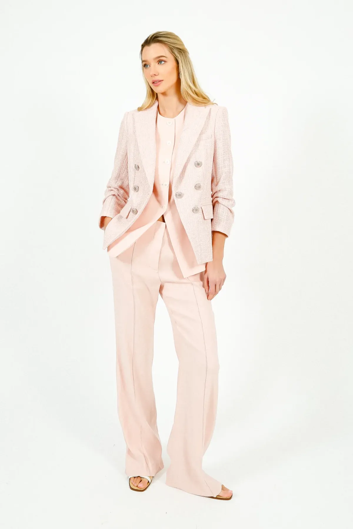 Veronica Beard VB Komi Pant in Shell Pink