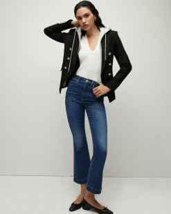 Veronica Beard VB Miller Dickey in Black with Gold Button