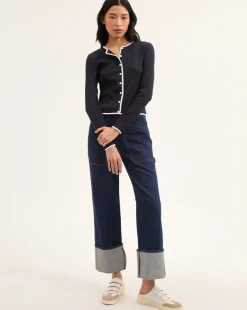 Veronica Beard VB Wilmer Cardigan in Navy
