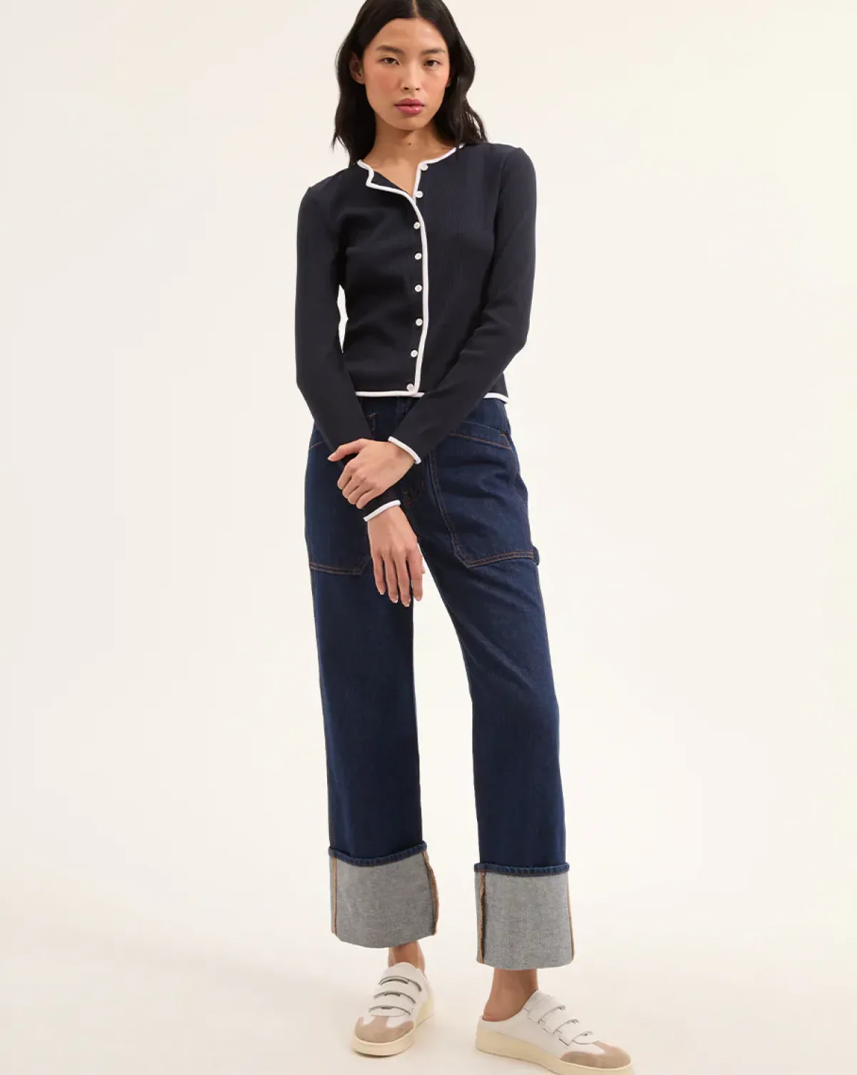 Veronica Beard VB Wilmer Cardigan in Navy