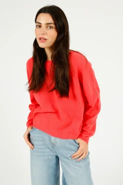 VK Cashmere VK Agatha Crew Neck in Coral Reef